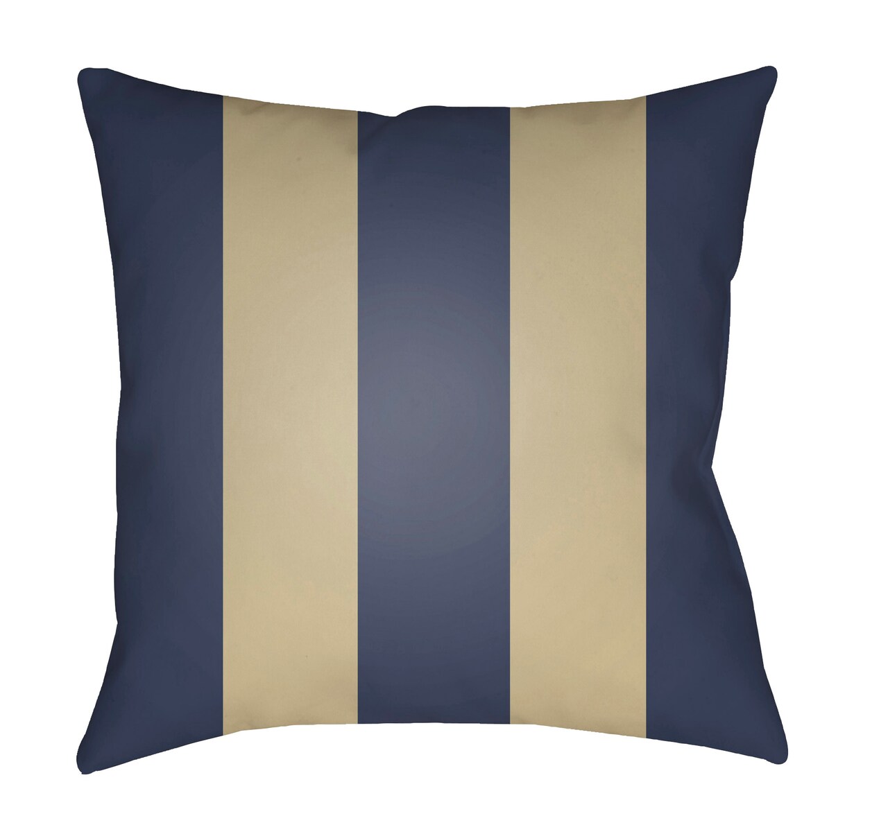 Tiwari Home 18" Navy Blue and Beige Striped Square Throw Pillow Cover